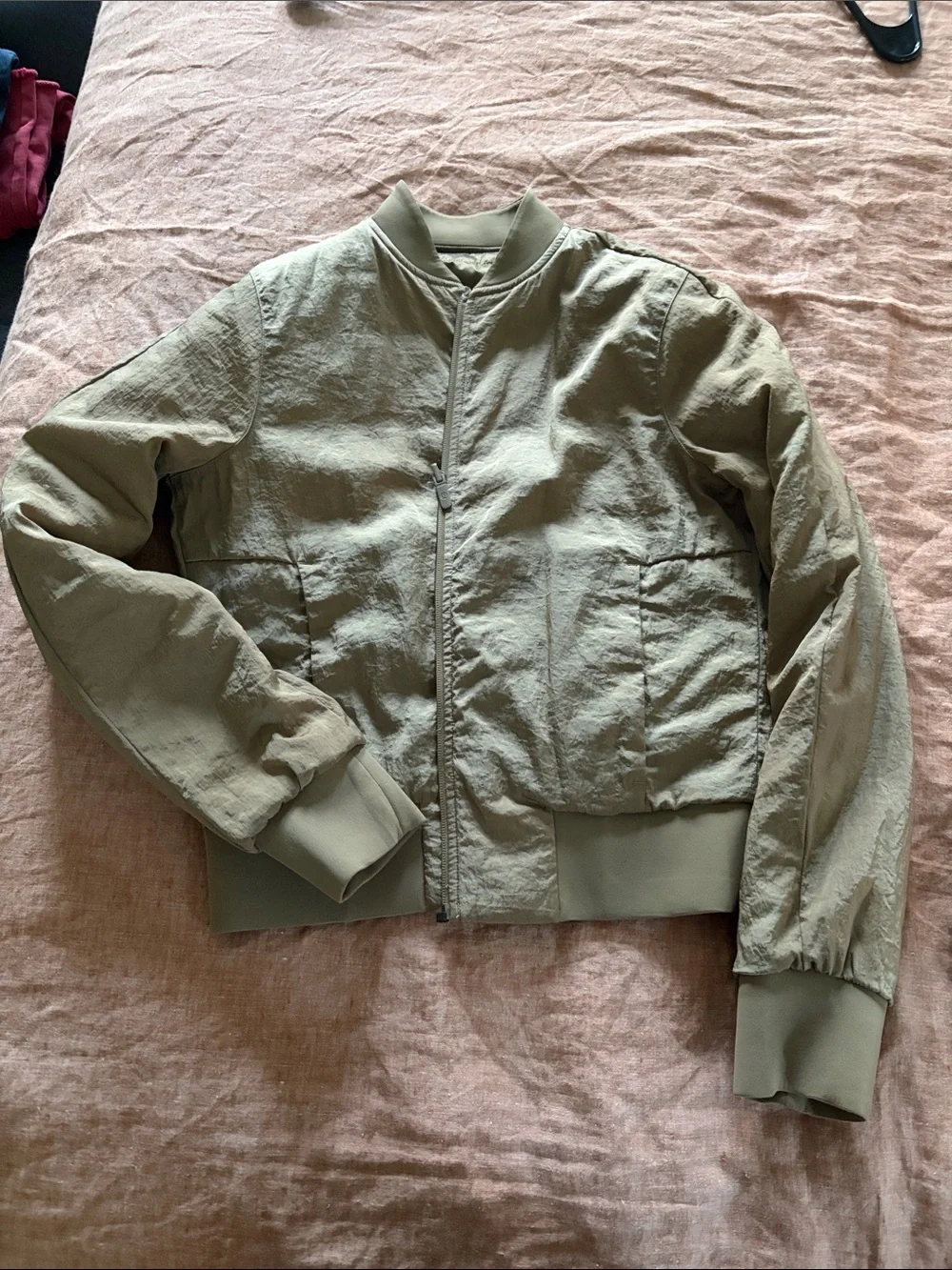 Lululemon Women's Reversible Quilted Bomber Jacket - Gold